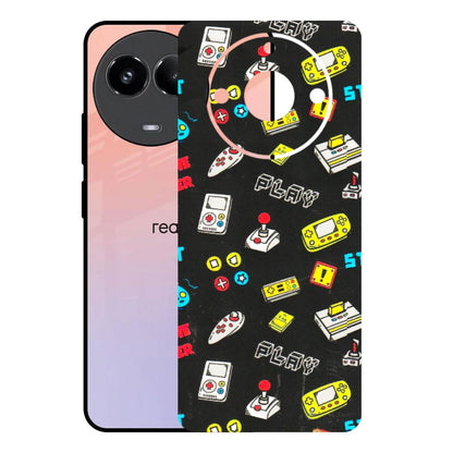 Realme Phone Skins (All Models) - Gaming Doodles - 3D Embossed Finish (L-224) Realme 11 (5G)