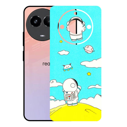 Realme Phone Skins (All Models) - Blue Skies Astro Float - 3D Embossed Finish (L-230) Realme 11 (5G)