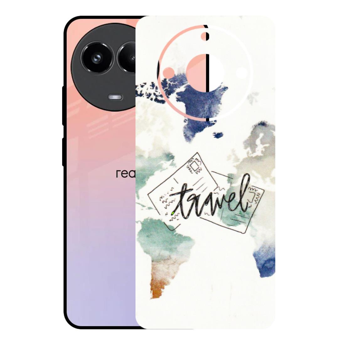 Realme Phone Skins (All Models) - Travel The World - 3D Embossed Finish (L-232) Realme 11 (5G)