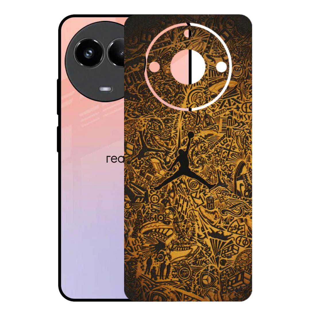 Realme Phone Skins (All Models) - Premium Gold Basketball Player - 3D Embossed Finish (L-236) Realme 11 (5G)