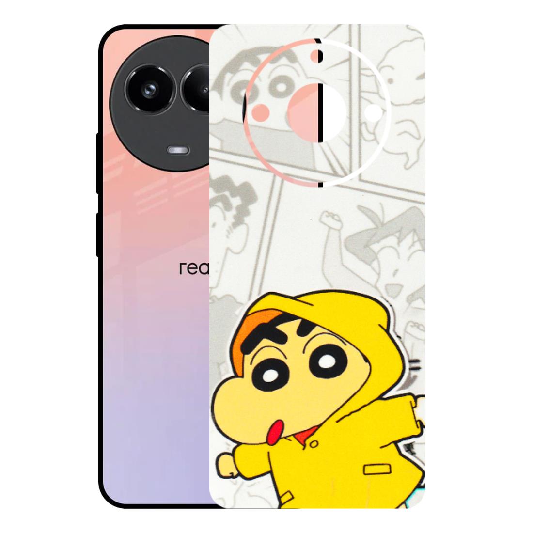 Realme Phone Skins (All Models) - Yellow Shinchan Comic - 3D Embossed Finish (L-246) Realme 11 (5G)