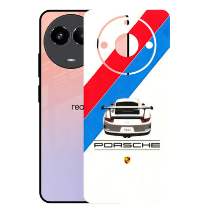 Realme Phone Skins (All Models) - Porche Car Sober Logo - 3D Embossed Finish (L-248) Realme 11 (5G)