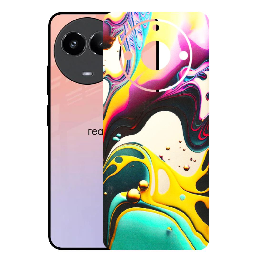 Realme Phone Skins (All Models) - Multicolor Abstract pattern - 3D Embossed Finish (L-254) Realme 11 (5G)