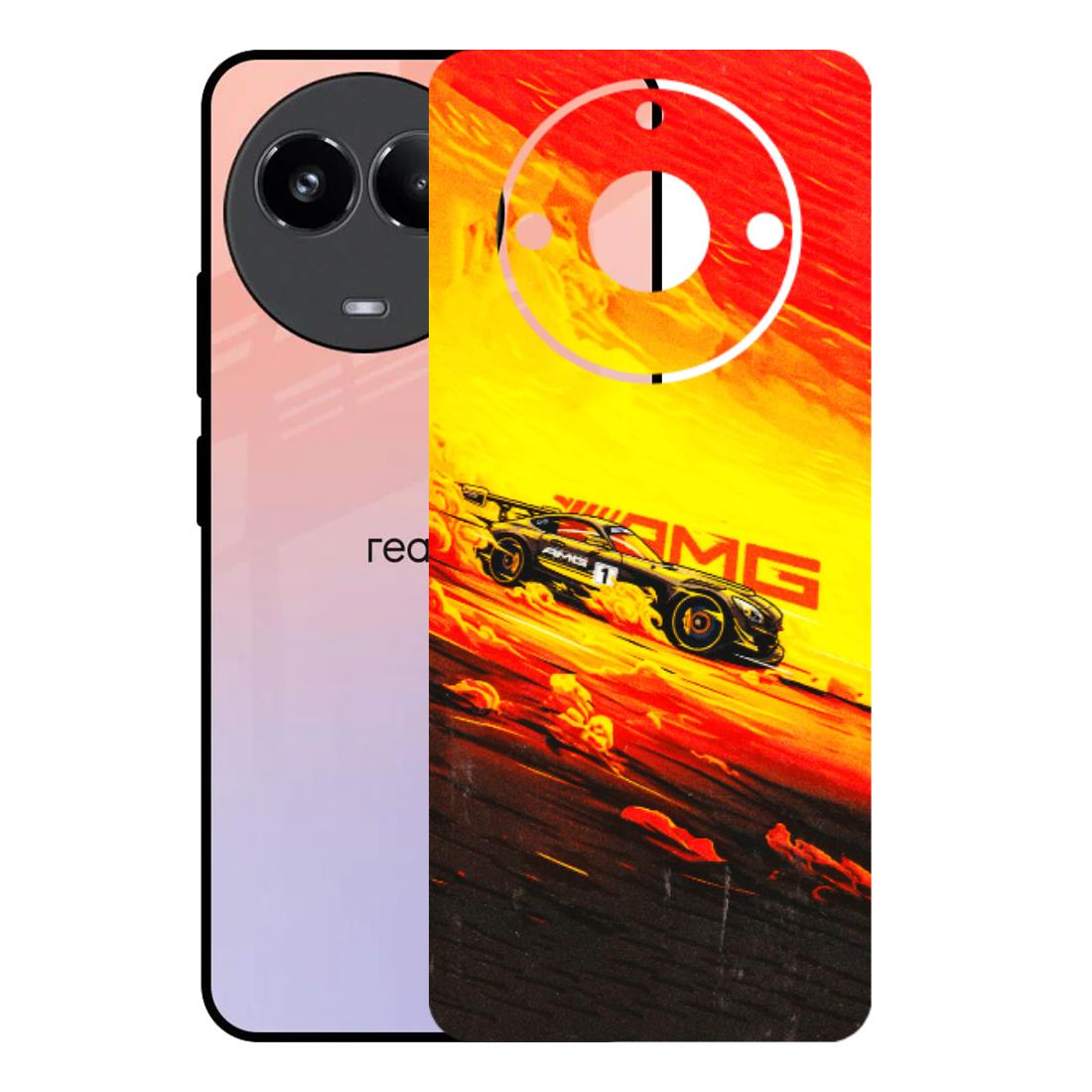 Realme Phone Skins (All Models) - AMG Car Speed Cover - 3D Embossed Finish (L-256) Realme 11 (5G)
