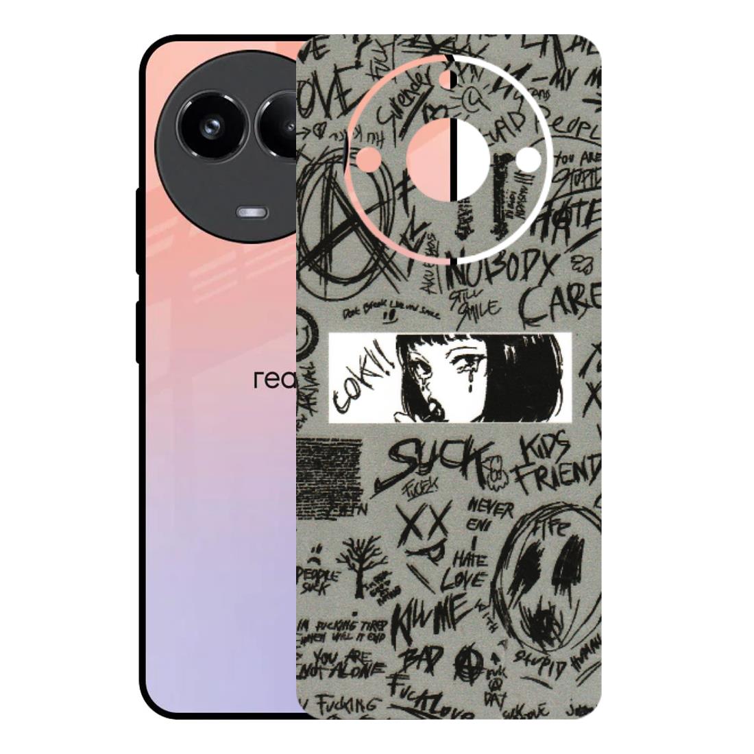 Realme Phone Skins (All Models) - Never Have Love Anime - 3D Embossed Finish (L-260) Realme 11 (5G)