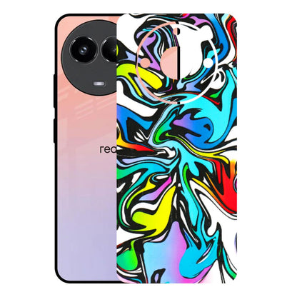 Realme Phone Skins (All Models) - Abstract Colour Paints - 3D Embossed Finish (L-271) Realme 11 (5G)