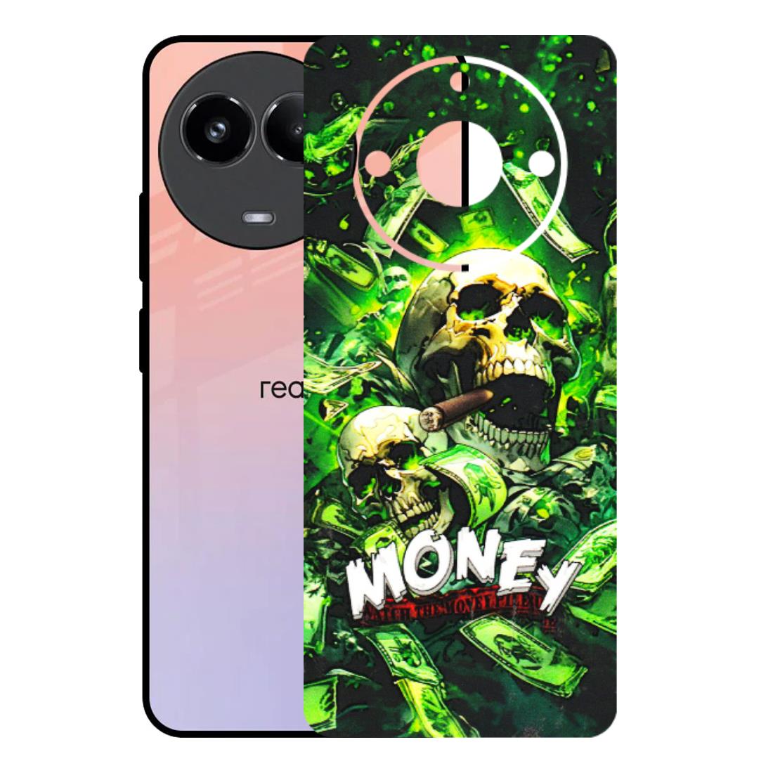 Realme Phone Skins (All Models) - Skull Money - 3D Embossed Finish (L-303) Realme 11 (5G)