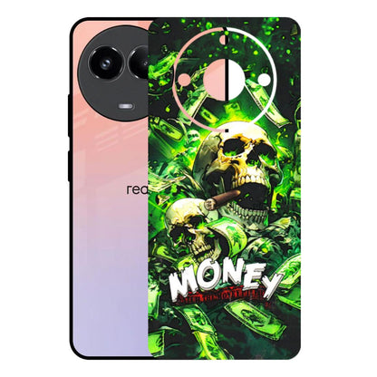 Realme Phone Skins (All Models) - Skull Money - 3D Embossed Finish (L-303) Realme 11 (5G)