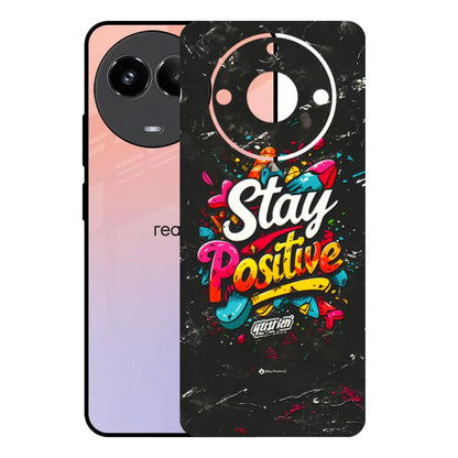 Realme Phone Skins (All Models) - Stay Positive Black - 3D Embossed Finish (L-31) Realme 11 (5G)