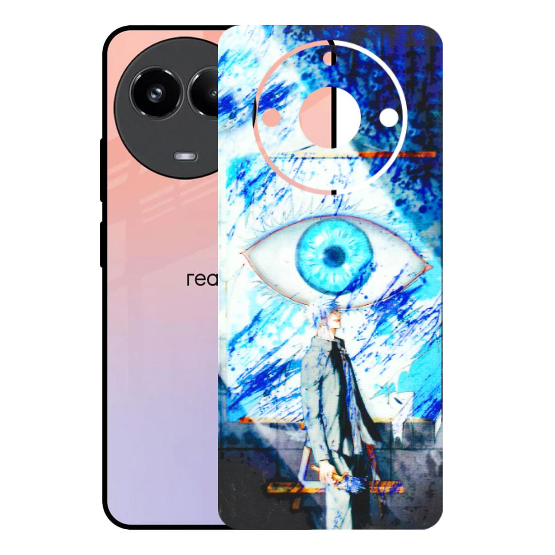 Realme Phone Skins (All Models) - Anime Sea Blue Eye - 3D Embossed Finish (L-318) Realme 11 (5G)