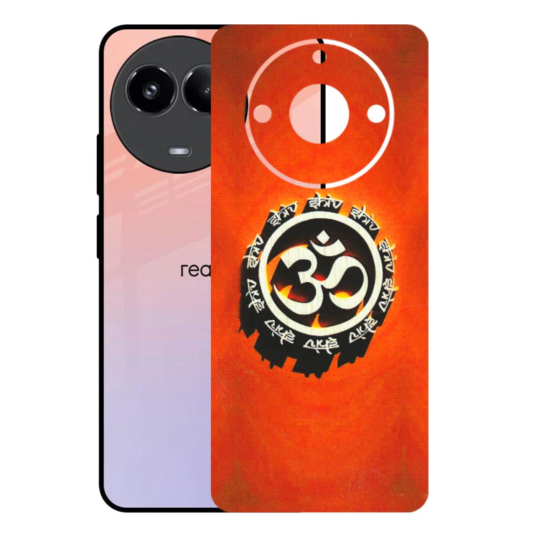 Realme Phone Skins (All Models) - Aum Shiv Orange - 3D Embossed Finish (L-32) Realme 11 (5G)
