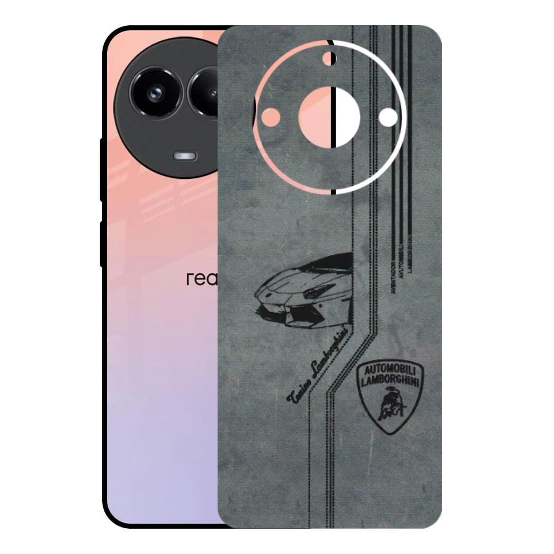 Realme Phone Skins (All Models) - New Lamborgini Aventador - 3D Embossed Finish (L-321) Realme 11 (5G)