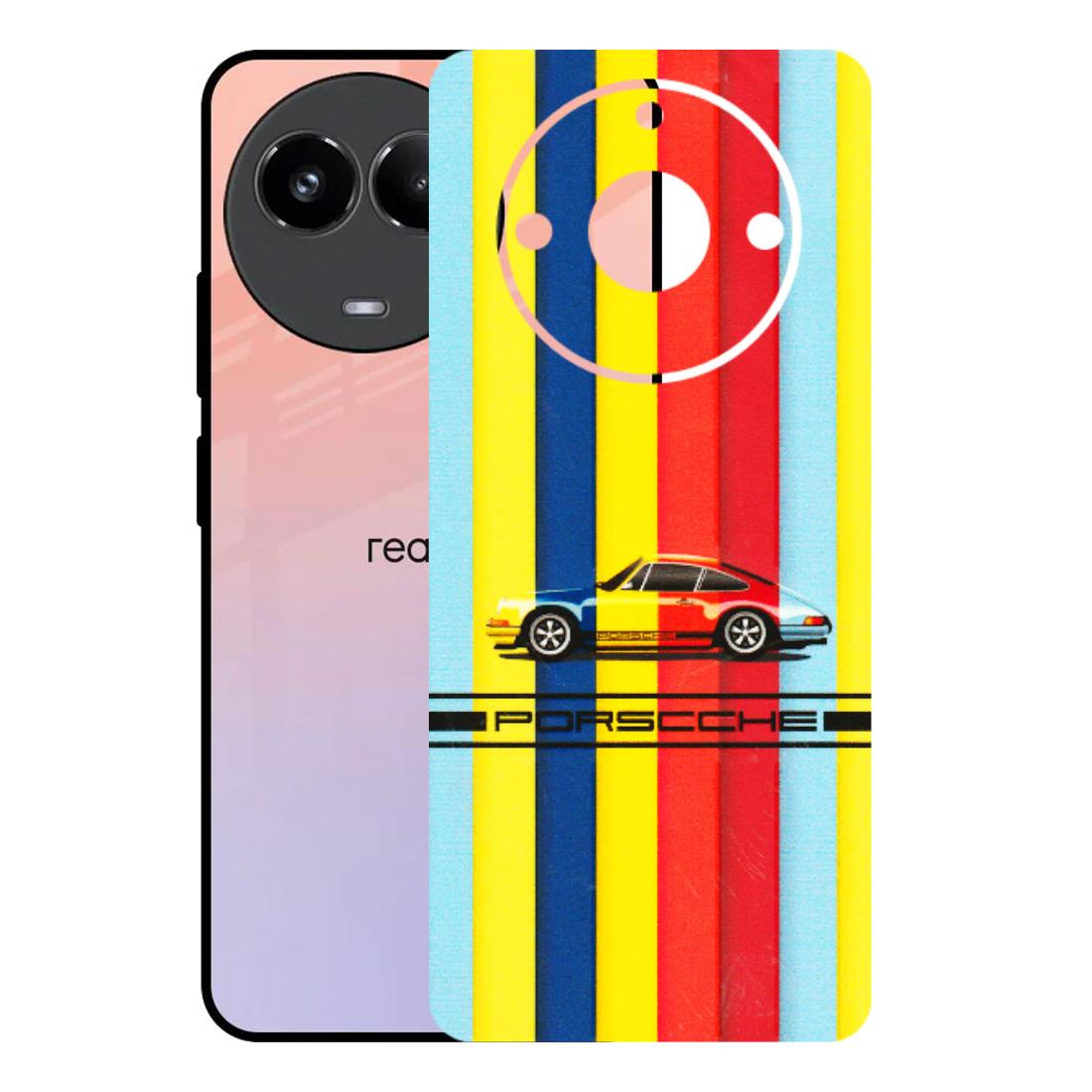 Realme Phone Skins (All Models) - Multicolour Porche - 3D Embossed Finish (L-39) Realme 11 (5G)