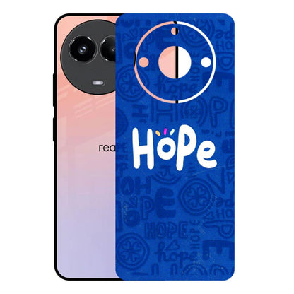 Realme Phone Skins (All Models) - Hope Doodles Blue - 3D Embossed Finish (L-43) Realme 11 (5G)