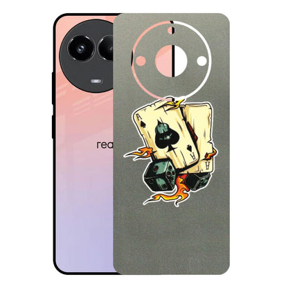Realme Phone Skins (All Models) - Grey Cards Of Ace - 3D Embossed Finish (L-77) Realme 11 (5G)