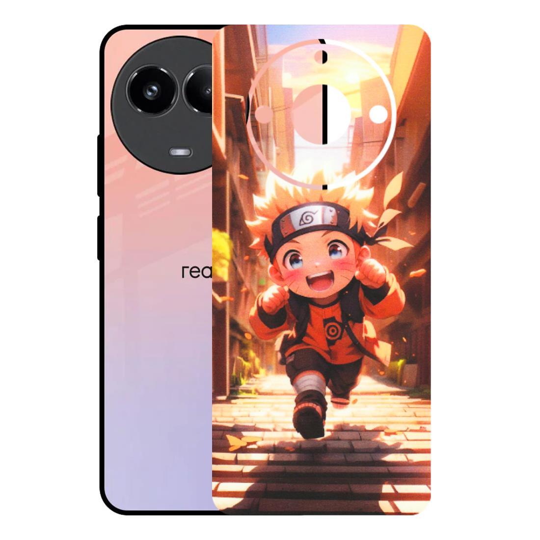 Realme Phone Skins (All Models) - Naruto Cute Toon Running - Matte Finish (M-04) Realme 11 (5G)