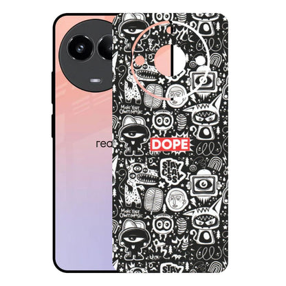 Realme Phone Skins (All Models) - Dope Stay Classy Black Doodles - Matte Finish (M-126) Realme 11 (5G)
