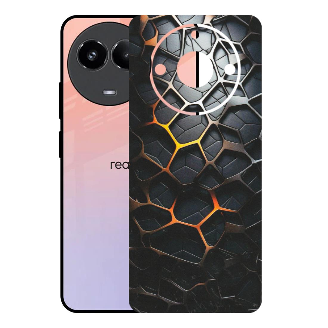Realme Phone Skins (All Models) - New Abstract Graphite Tiles - Matte Finish (M-130) Realme 11 (5G)