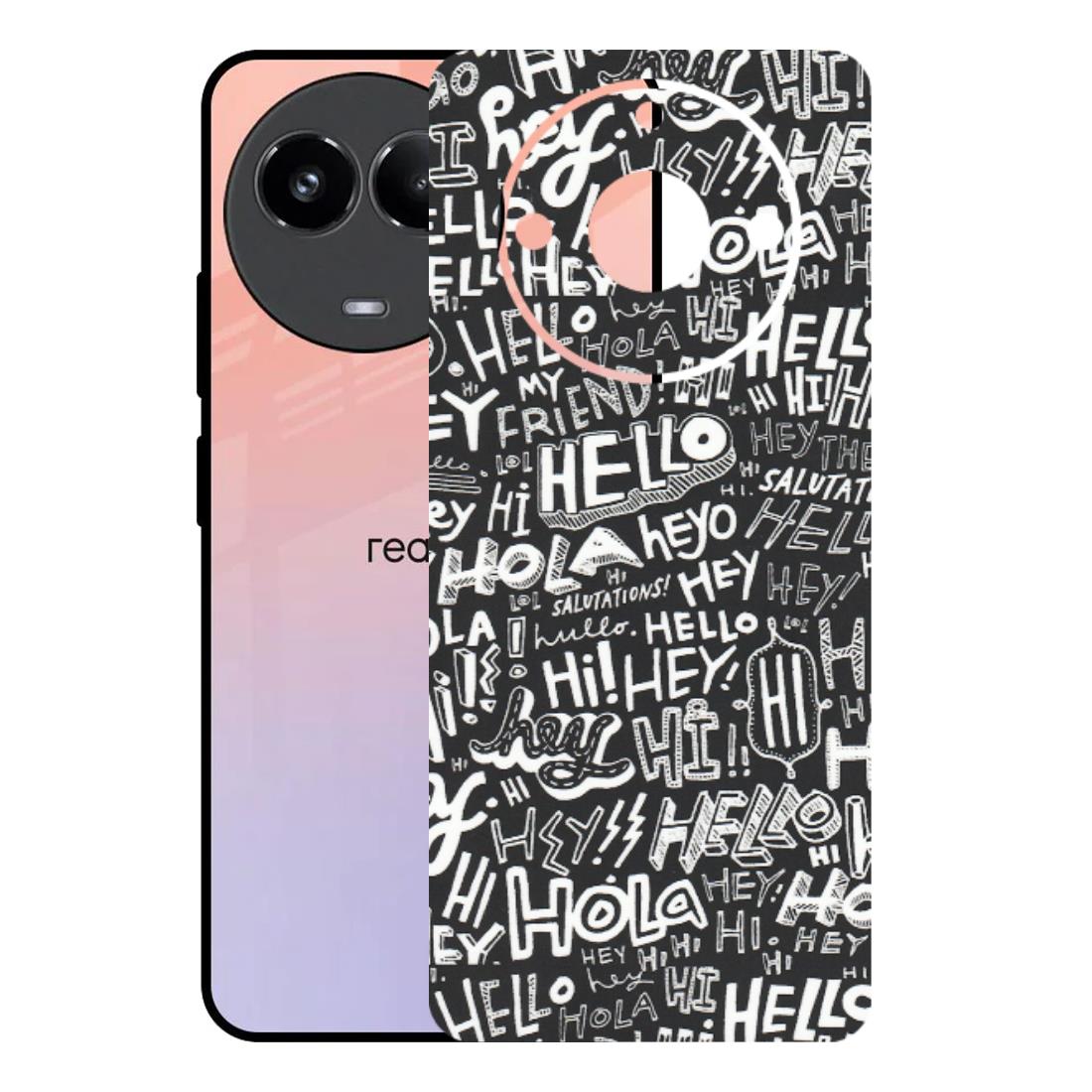 Realme Phone Skins (All Models) - Hi Hello Doodles - Matte Finish (M-25) Realme 11 (5G)