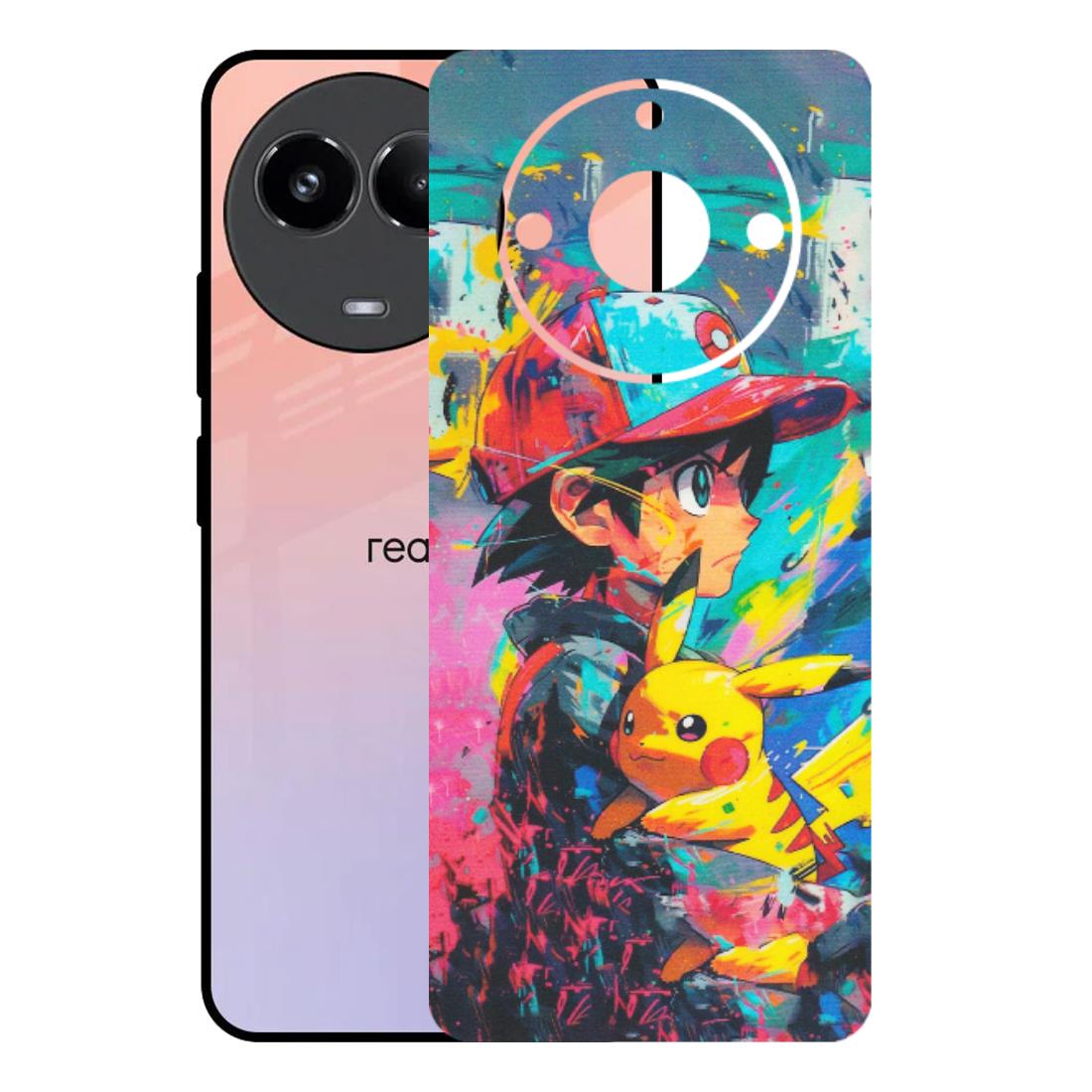 Realme Phone Skins (All Models) - Ash & Pikachu - Matte Finish (M-26) Realme 11 (5G)