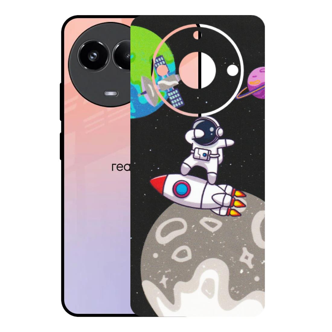 Realme Phone Skins (All Models) - Astronaut Vibing Toon Running - Matte Finish (M-39) Realme 11 (5G)