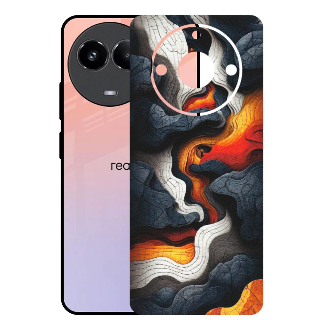 Realme Phone Skins (All Models) - Abstract Volcanic Layers - Matte Finish (M-52) Realme 11 (5G)