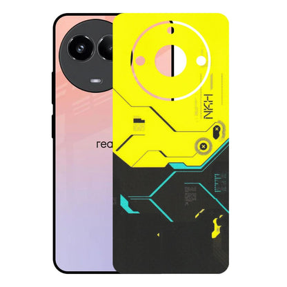 Realme Phone Skins (All Models) - Black Yellow Technica - Matte Finish (M-53) Realme 11 (5G)