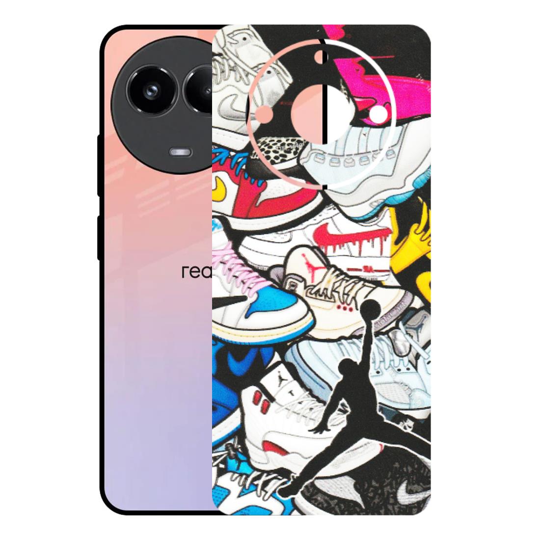 Realme Phone Skins (All Models) - Jordan Sneakers Fan - Matte Finish (M-80) Realme 11 (5G)