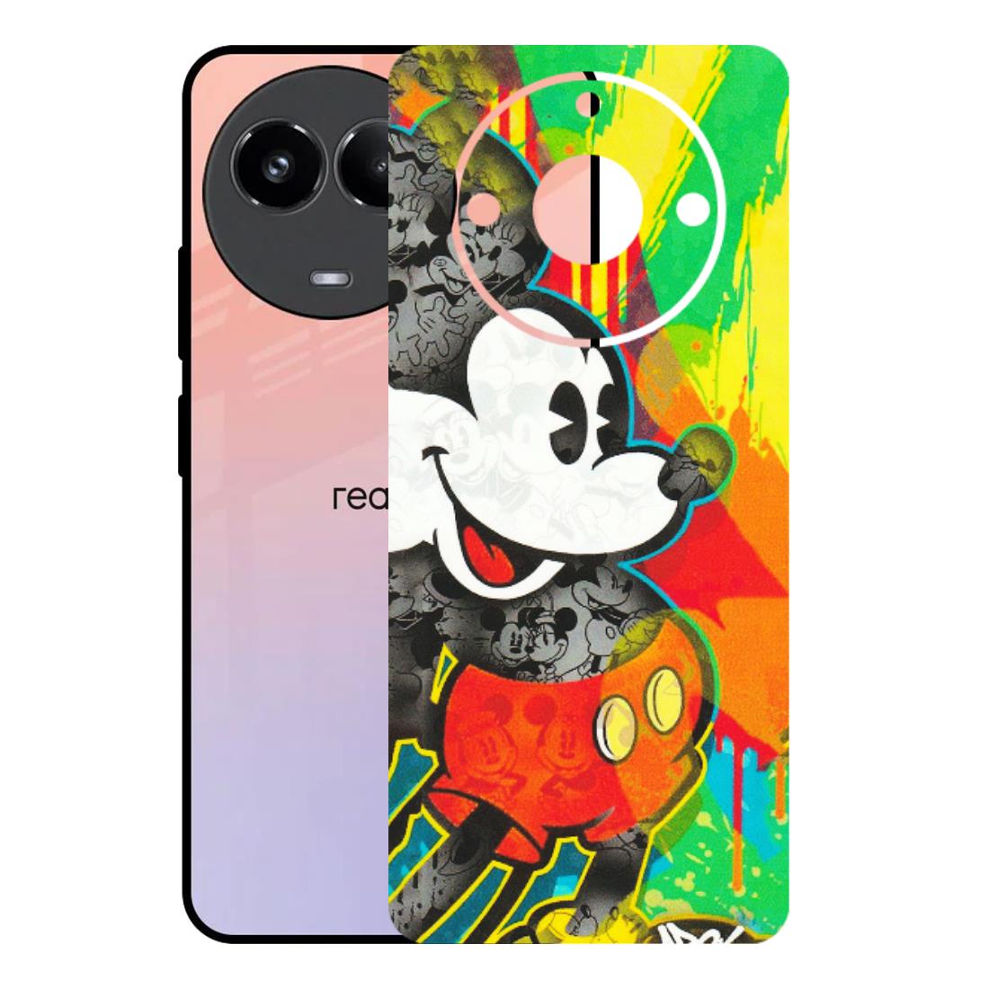 Realme Phone Skins (All Models) - Multiple Mickey With Colourful Texture - Matte Finish (M-84) Realme 11 (5G)