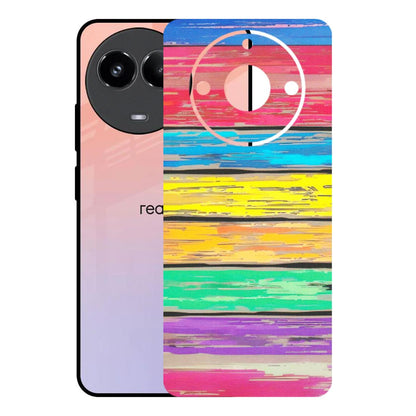 Realme Phone Skins (All Models) - Multi Colour Wooden Wall - Matte Finish (M-96) Realme 11 (5G)