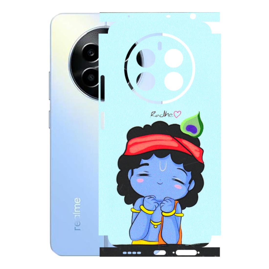 Realme Phone Skins (All Models) - Radhe Radhe Cute Toon - 3D Embossed Finish (L-05) Realme 13
