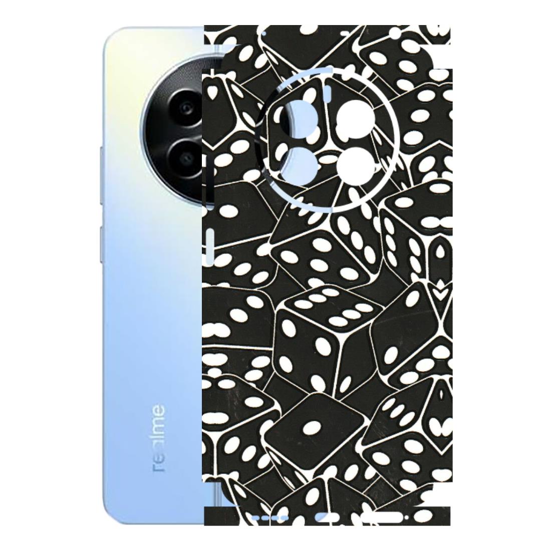 Realme Phone Skins (All Models) - Big Black Dices - 3D Embossed Finish (L-106) Realme 13