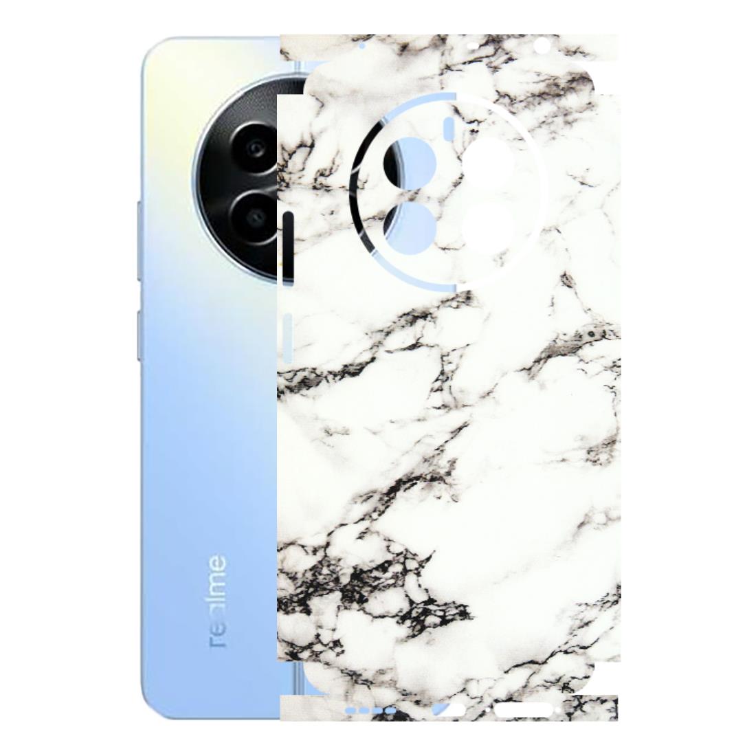Realme Phone Skins (All Models) - Black and White Marble Texture - 3D Embossed Finish (L-124) Realme 13