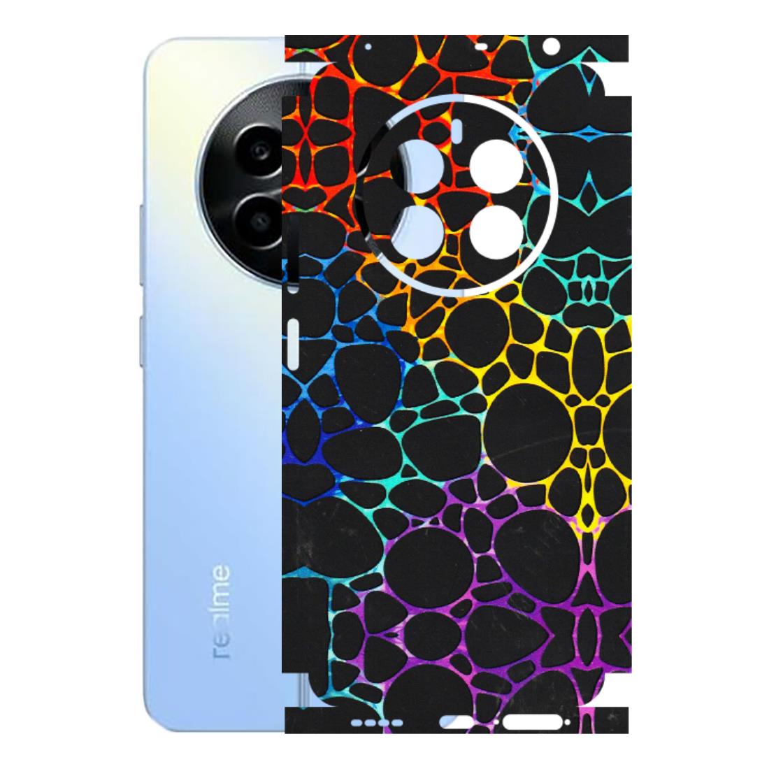 Realme Phone Skins (All Models) - Abstract Art MultiColour - 3D Embossed Finish (L-133) Realme 13