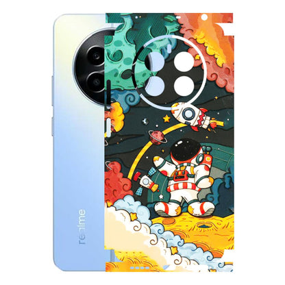 Realme Phone Skins (All Models) - Astronauts & Spaceship - 3D Embossed Finish (L-145) Realme 13