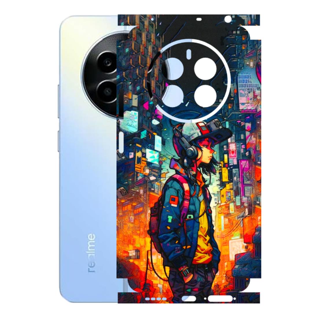 Realme Phone Skins (All Models) - Street Anime Guy - 3D Embossed Finish (L-158) Realme 13