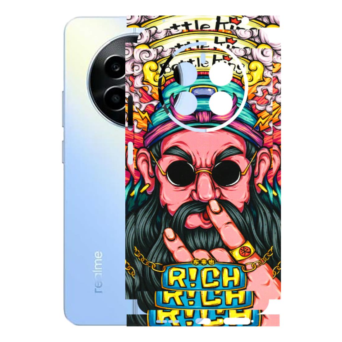 Realme Phone Skins (All Models) - Battle King Dude Face - 3D Embossed Finish (L-178) Realme 13