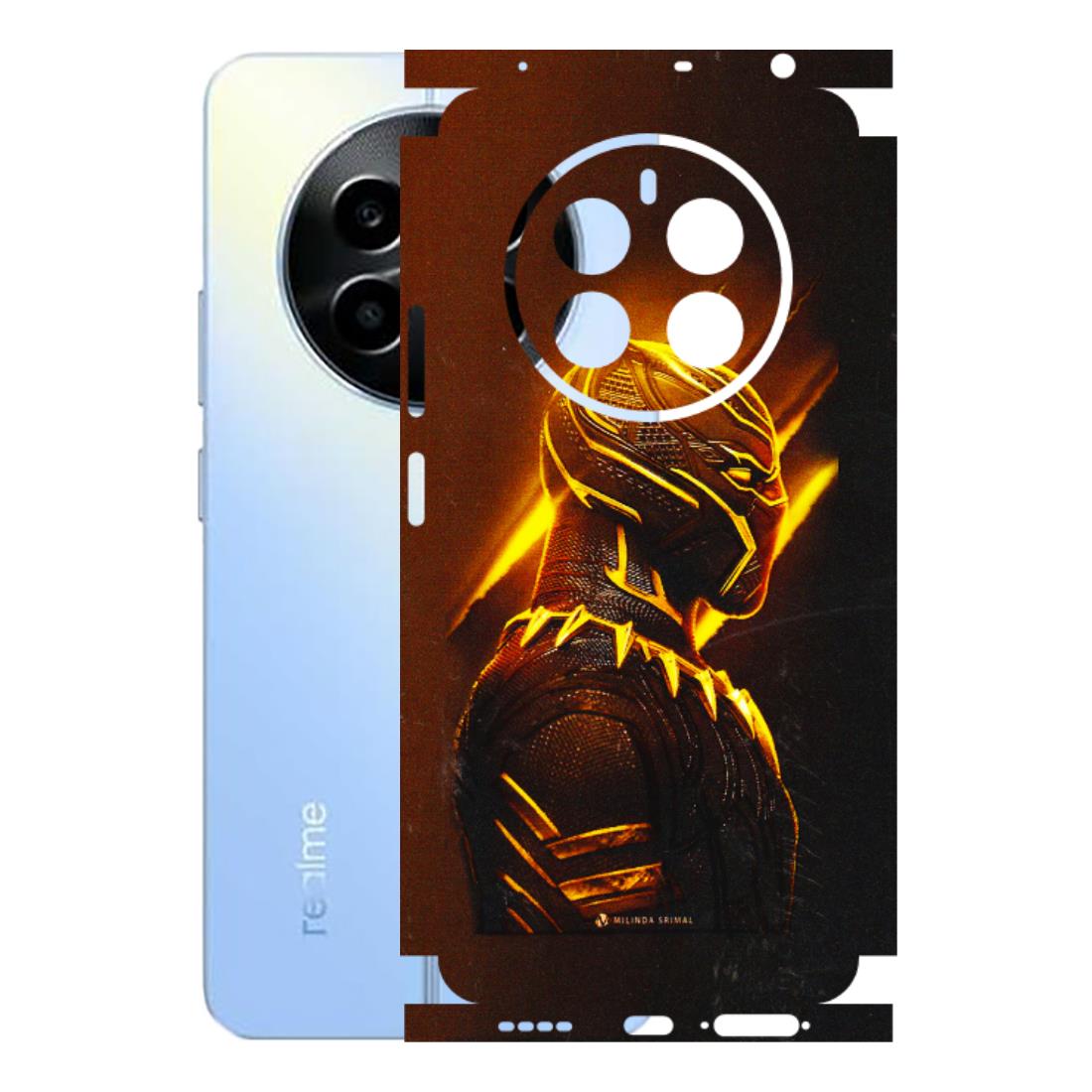 Realme Phone Skins (All Models) - Gold Black Panther - 3D Embossed Finish (L-181) Realme 13