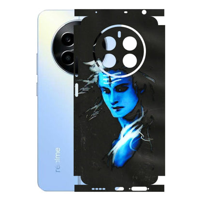 Realme Phone Skins (All Models) - Har Har Mahadev Blue/Black - 3D Embossed Finish (L-185) Realme 13