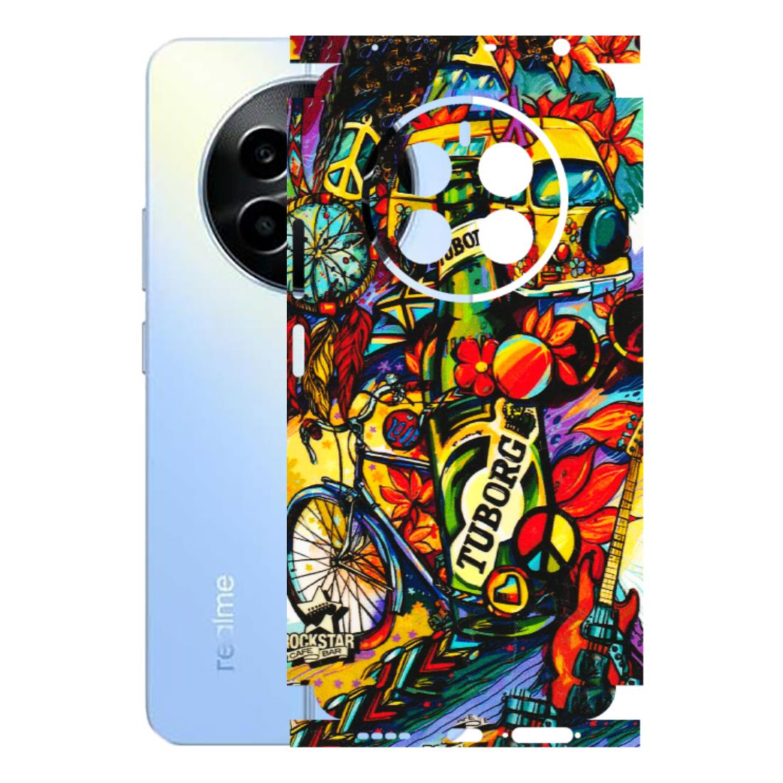 Realme Phone Skins (All Models) - Cool Beer Bottle - 3D Embossed Finish (L-193) Realme 13