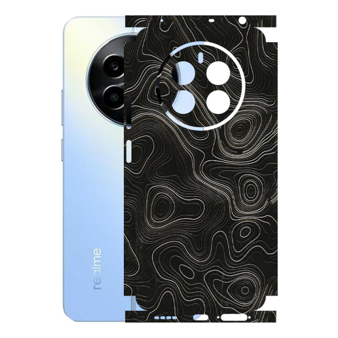 Realme Phone Skins (All Models) - Black Swirl - 3D Embossed Finish (L-196) Realme 13
