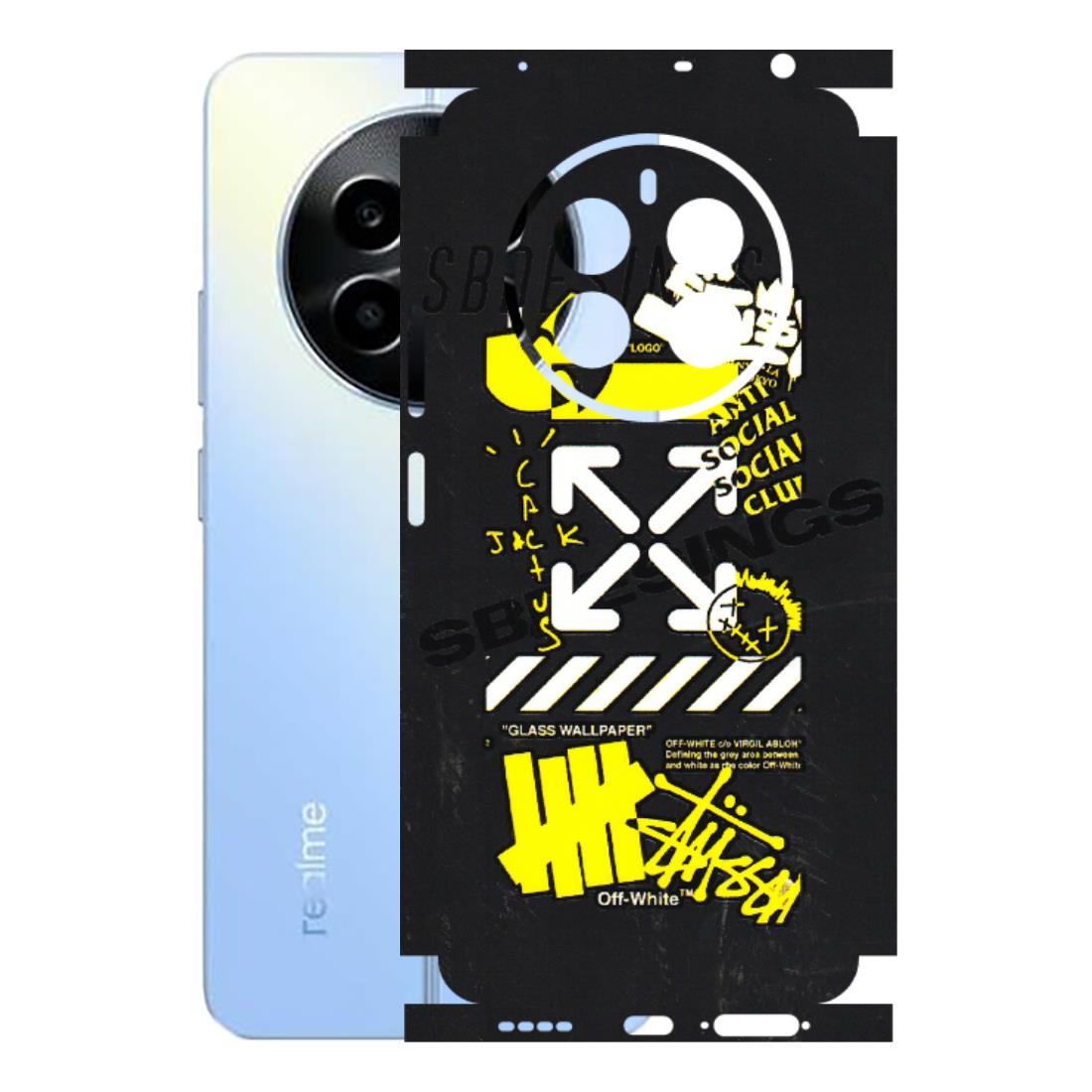 Realme Phone Skins (All Models) - Anti Social Graffiti - 3D Embossed Finish (L-198) Realme 13