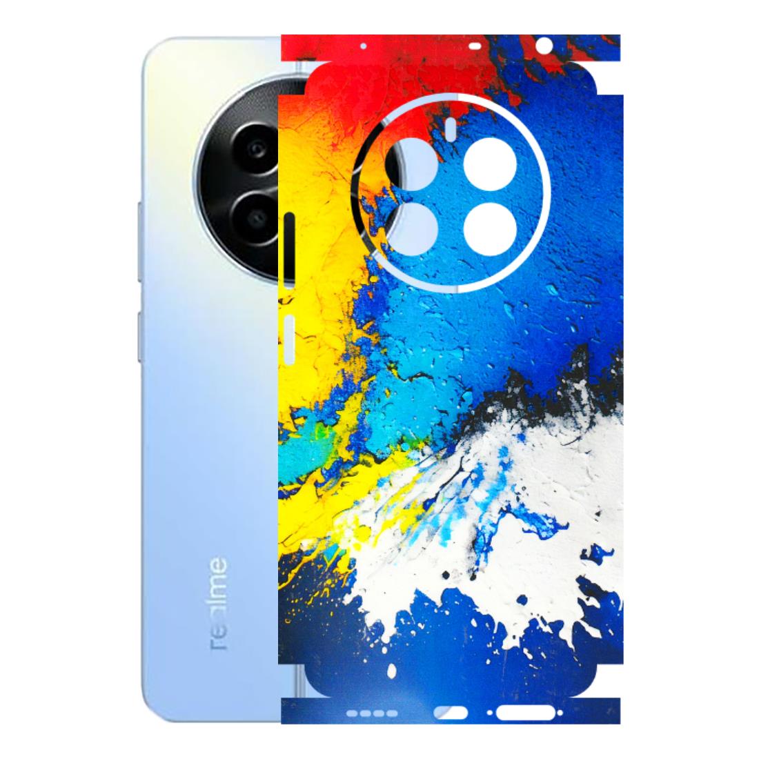 Realme Phone Skins (All Models) - Acrylic Paint Spill - 3D Embossed Finish (L-229) Realme 13