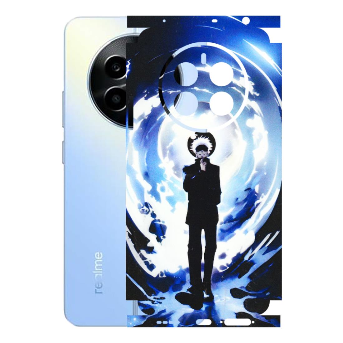 Realme Phone Skins (All Models) - Satoru Gojo Dark Blue - 3D Embossed Finish (L-235) Realme 13