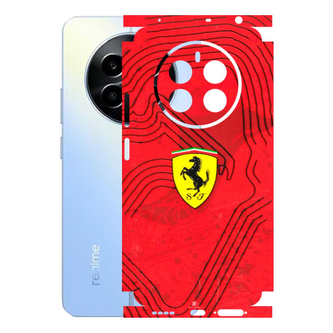 Realme Phone Skins (All Models) - Red Ferrari Logo Stylish - 3D Embossed Finish (L-238) Realme 13