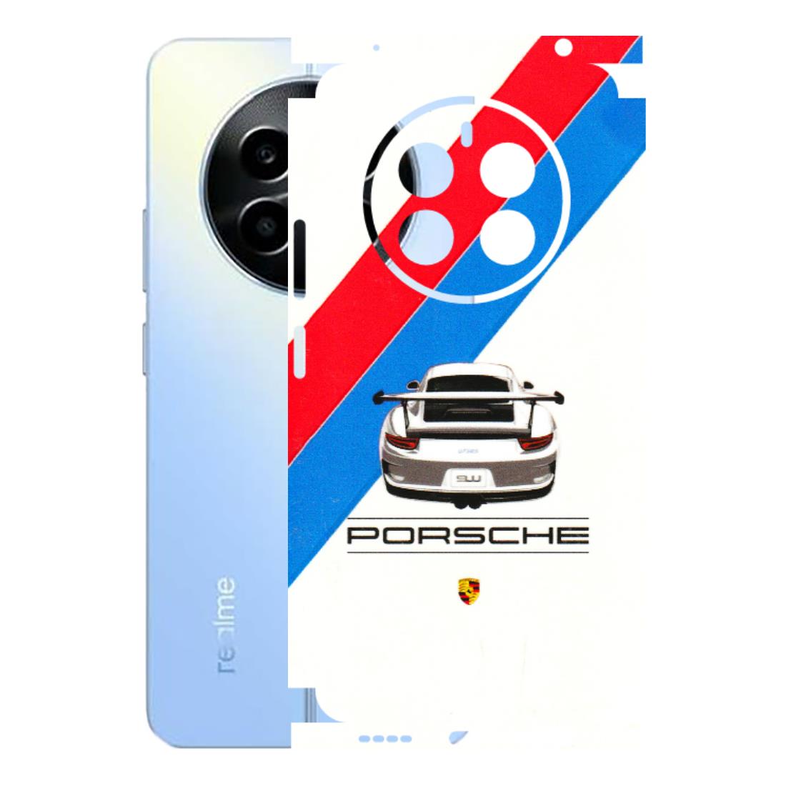 Realme Phone Skins (All Models) - Porche Car Sober Logo - 3D Embossed Finish (L-248) Realme 13