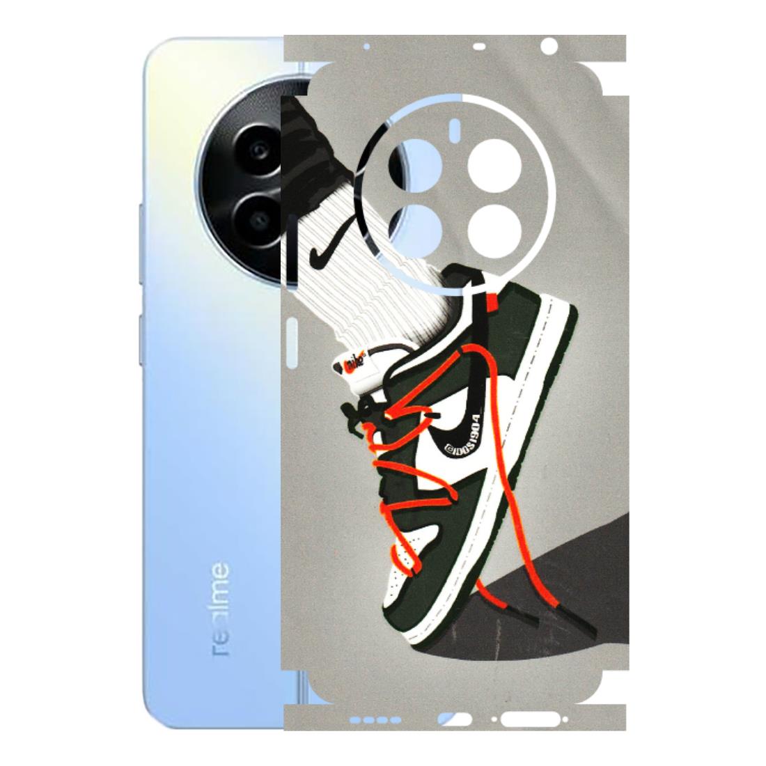 Realme Phone Skins (All Models) - New Grey Sneaker - 3D Embossed Finish (L-261) Realme 13