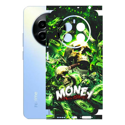 Realme Phone Skins (All Models) - Skull Money - 3D Embossed Finish (L-303) Realme 13