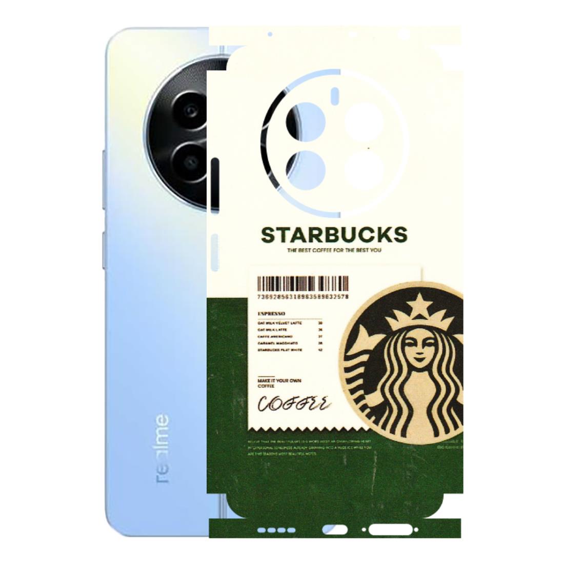 Realme Phone Skins (All Models) - Starbucks Barcode - 3D Embossed Finish (L-308) Realme 13