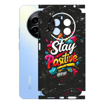 Realme Phone Skins (All Models) - Stay Positive Black - 3D Embossed Finish (L-31) Realme 13